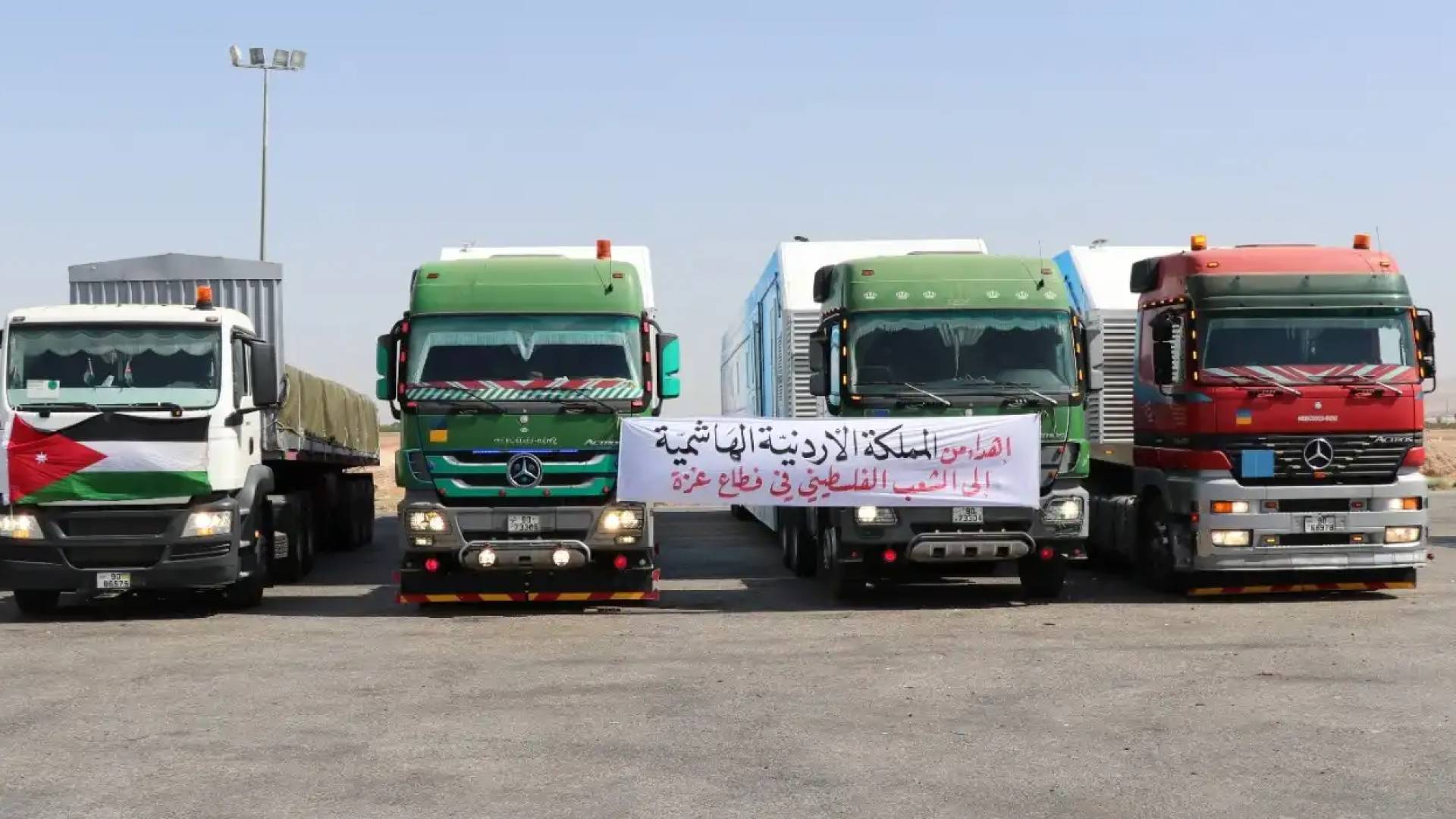 Jordan sends 50-truck aid convoy to northern Gaza