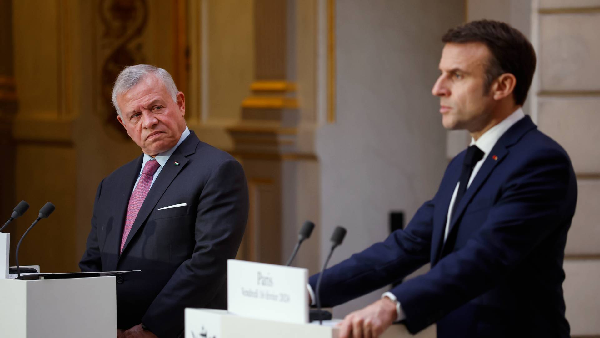 King, France president discuss regional developments