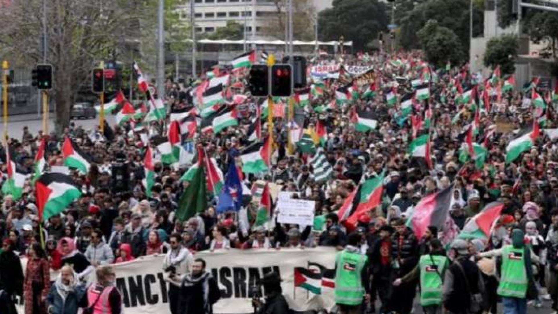 Protests in New Zealand over refusal to recognize Palestine