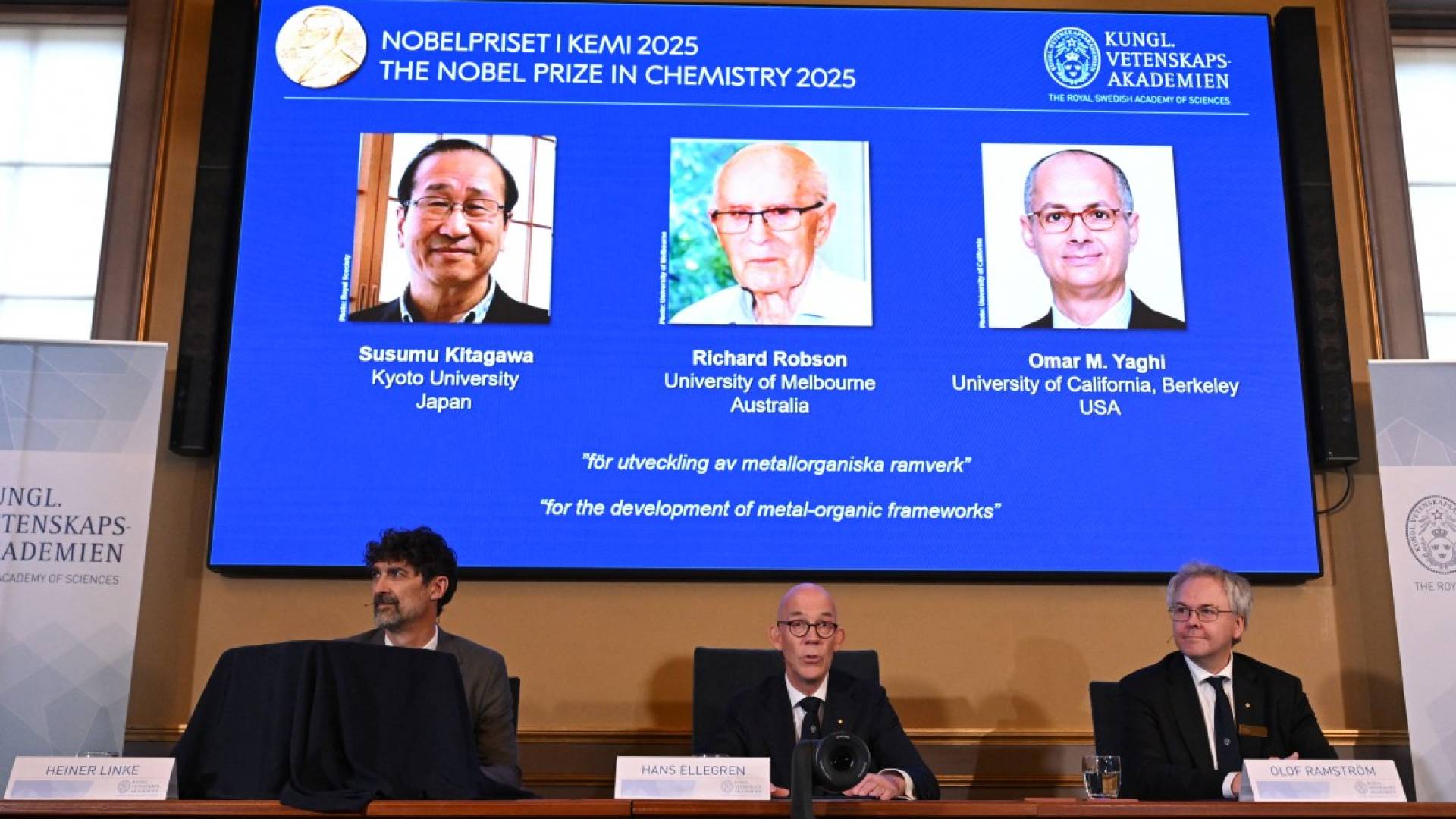 Jordanian Omar Yaghi among three winners of Chemistry Nobel Prize