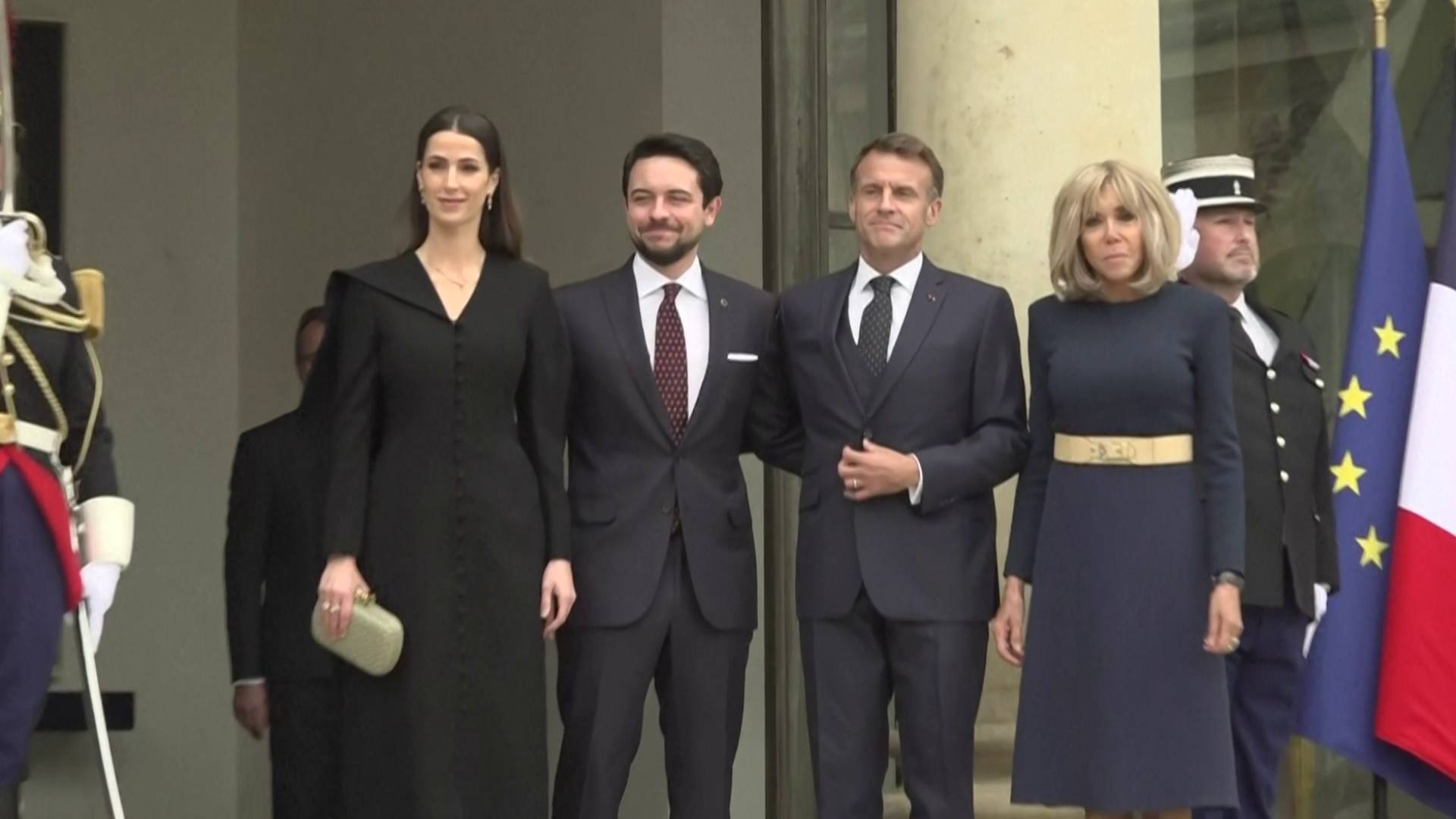 Crown Prince Hussein arrives in Paris to meet with Macron