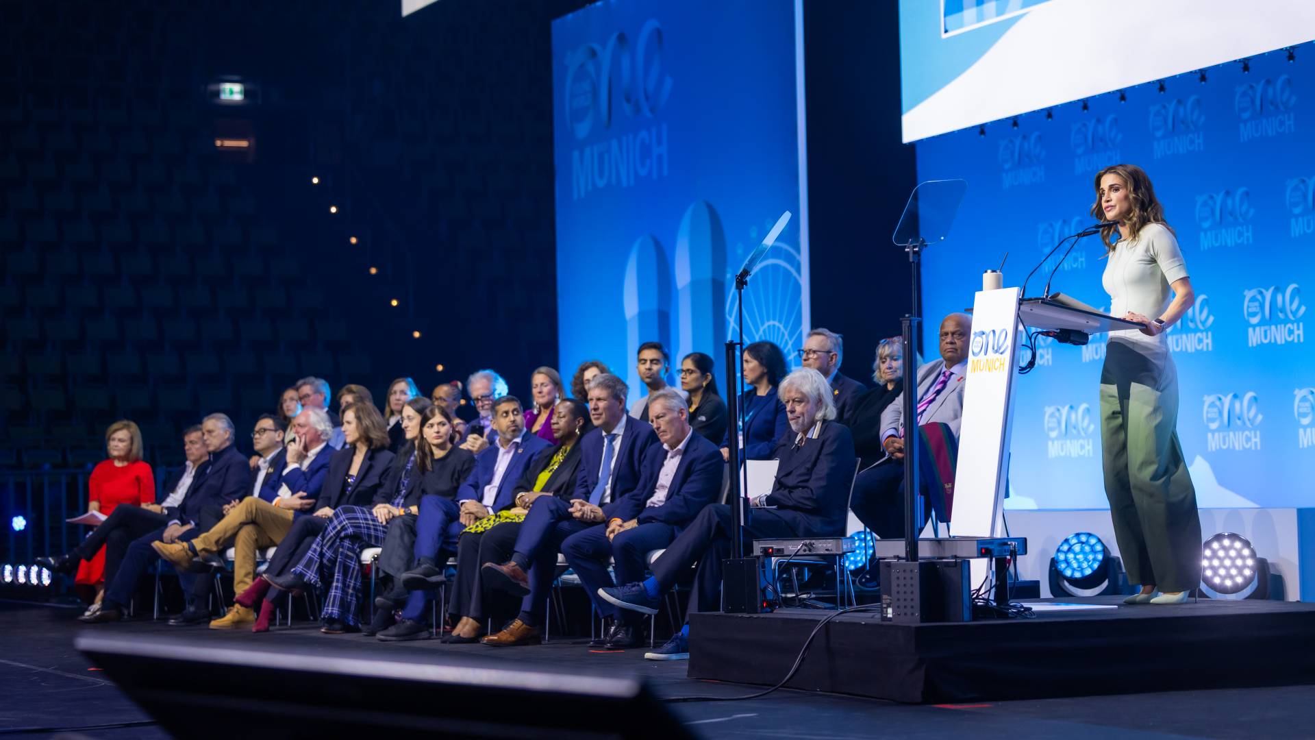 Queen Rania addresses global youth at One Young World Summit in Munich