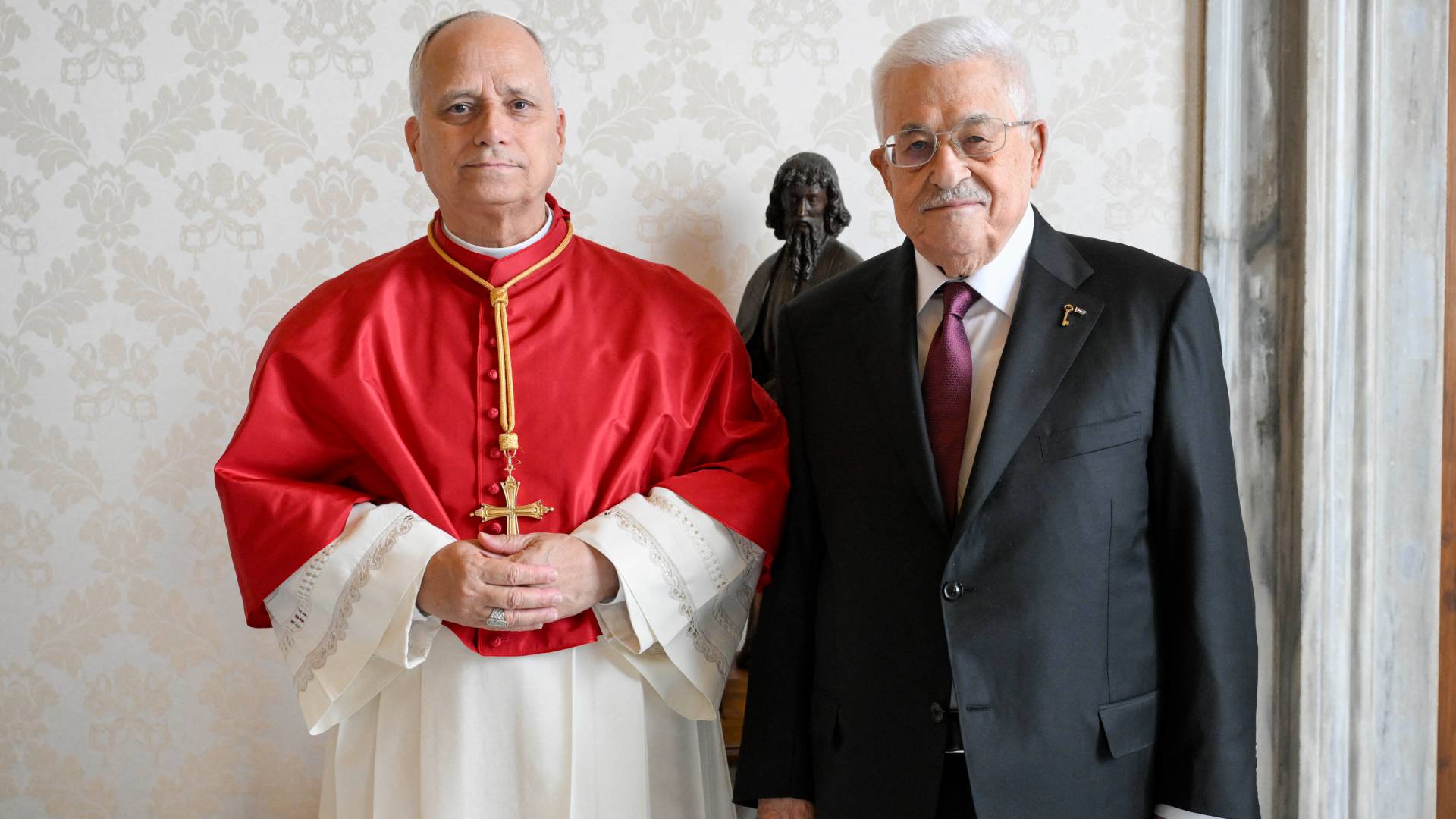Pope Leo receives Palestinian President Abbas at Vatican