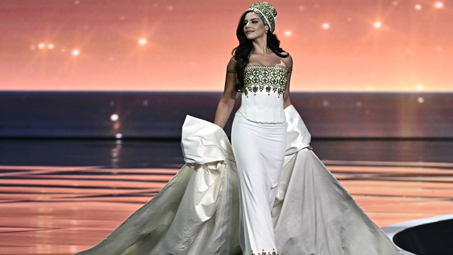 Nadeen Ayoub stuns with Palestinian dress at Miss Universe 2025