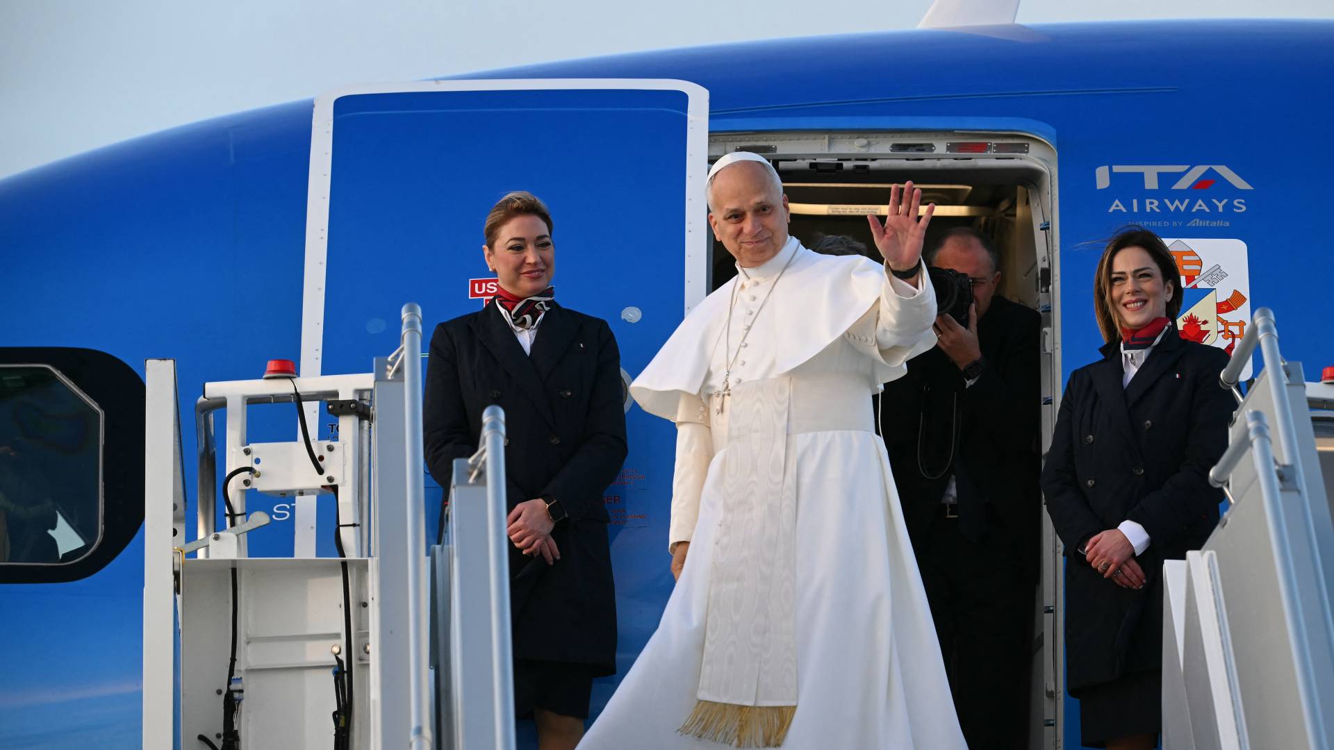 Pope Leo XIV begins first overseas trip with arrival in Turkey