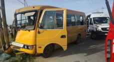 14 injured in school bus accident in Abu Nusair
