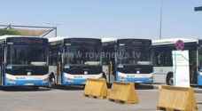 GAM warns people of smoking while on board of buses operating through 'Amman Bus' project