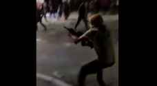Video: Masked man fires live bullets at gendarmerie in Ramtha