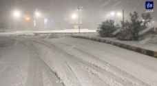 Watch: Snow blankets high areas in Tafilah, Karak