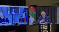 King Abdullah II discusses current situation in Palestine with Sisi, Merkel, Macron