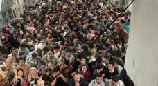 Striking image shows 640 people fleeing Kabul in packed US military plane