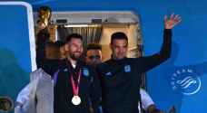 Argentinian football team arrive home after World Cup win