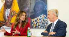 Queen Rania Meets with UN High Commissioner for Refugees to Discuss Global Refugee Crisis