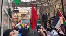 Palestinian refugees hold march in Beirut in support of 'Operation Aqsa Typhoon'