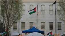 Harvard Yard protesters raise Palestinian flag, face disciplinary action