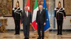 King Abdullah II meets Italian President to discuss Gaza situation