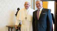 King reaffirms Jordan's commitment to protecting holy sites in meeting with Pope Francis