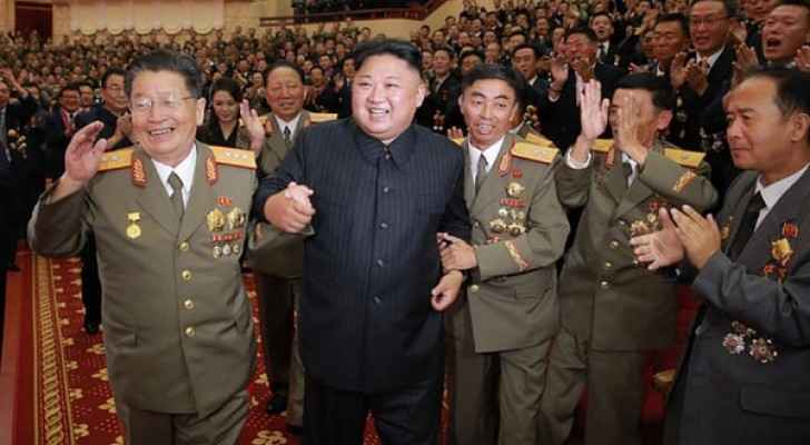 North Korean leader Kim Jong-un during the celebrations.