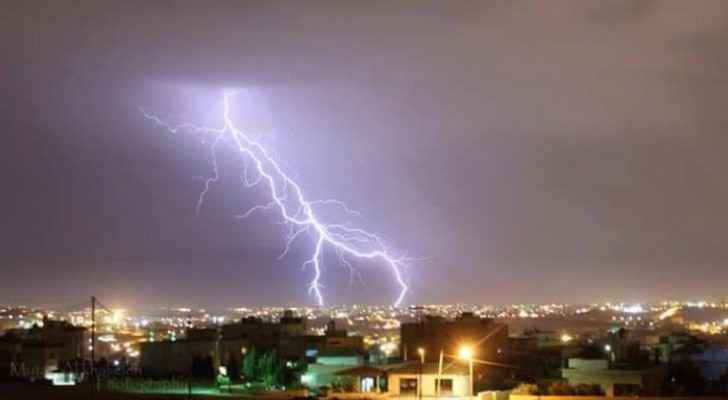 A lightning bold in Jordan.