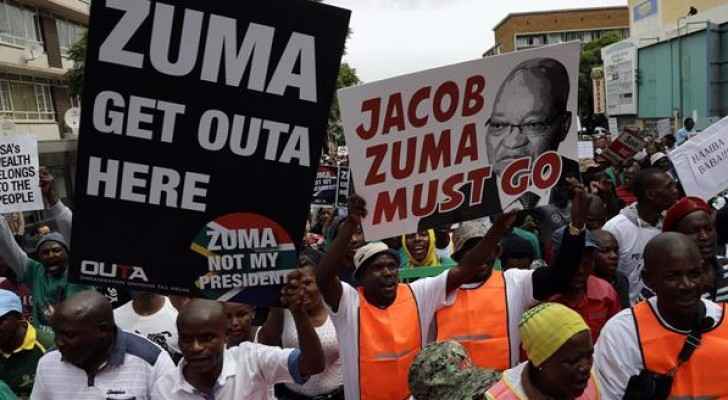 South Africans protest against corruption