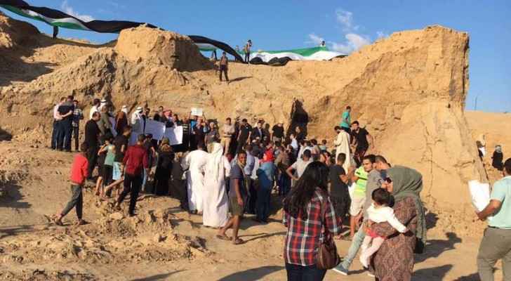Demonstration in Gaza against bulldozing archaeological site