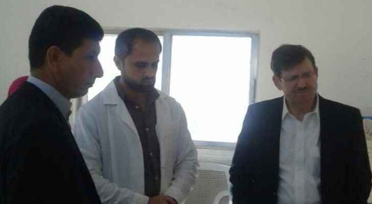Minister of Health, Mahmoud Shayyab (right), often conducts tours of hospitals and medical centers in governorates.