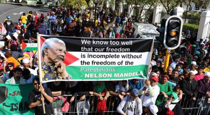 A scene from a South African protest 2014 (Mondoweiss)