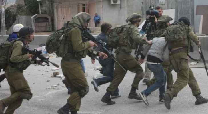 Israeli forces detain Palestinians in the West Bank.