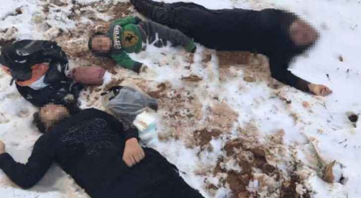 Pictures of the frozen bodies went viral on social media