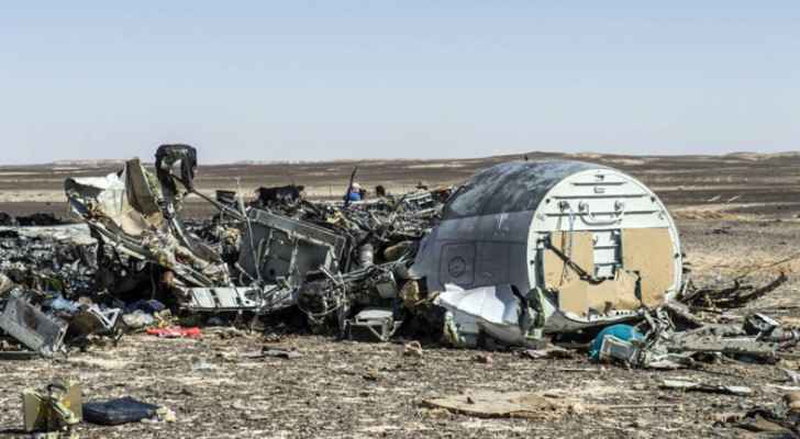 Ruins of the Russian plane that crashed in Egypt in 2015