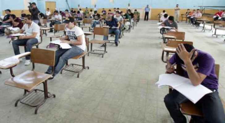 File photo of Tawjihi students taking an exam