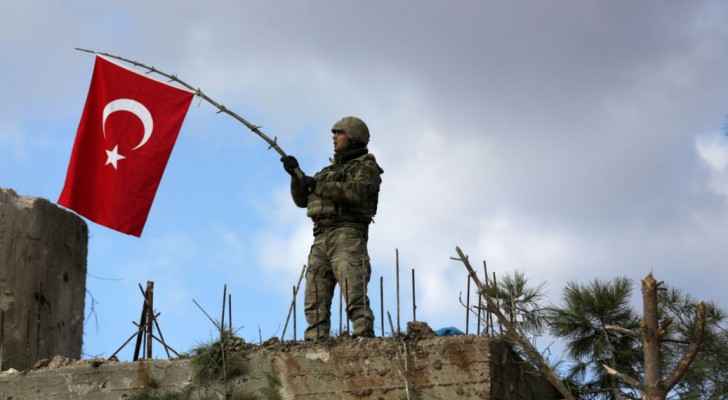 A Turkish soldier in Afrin, northern Syria (Sky News)