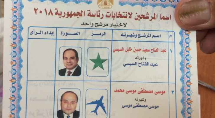 The  ballot paper in Egypt Election 2018. (Twitter: Max Gallien)