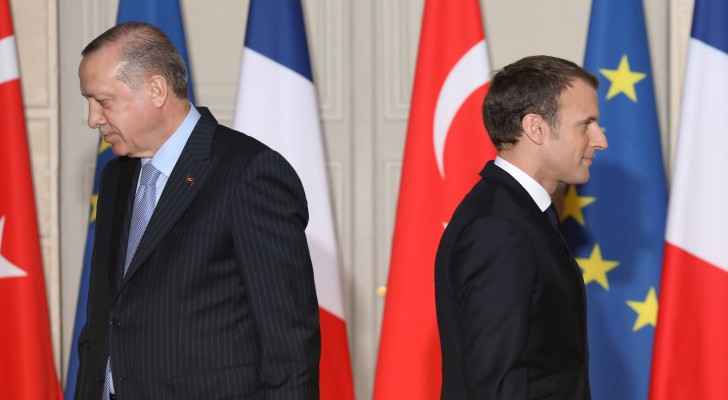 Turkish President Erdogan and French President Macron. (Ahval)