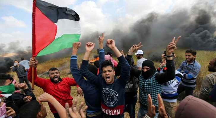 Photo from the demonstrations near the Gaza border 
