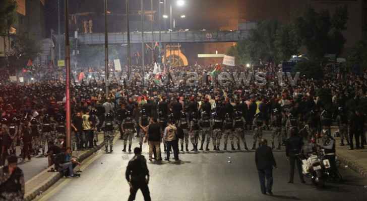 Thousands occupied Amman's Fourth Circle for the fifth night.