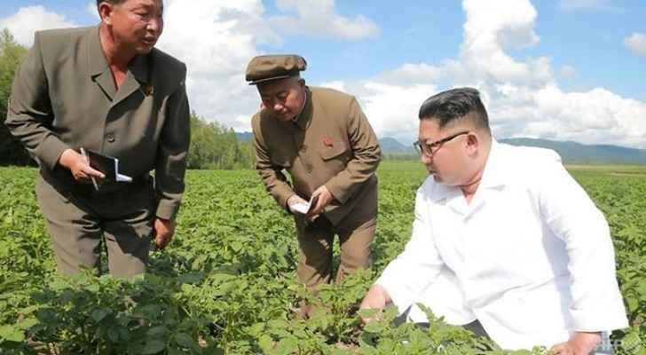 Jong Un was  busy visiting a potato farm to meet the US Secretary of State Mike Pompeo 