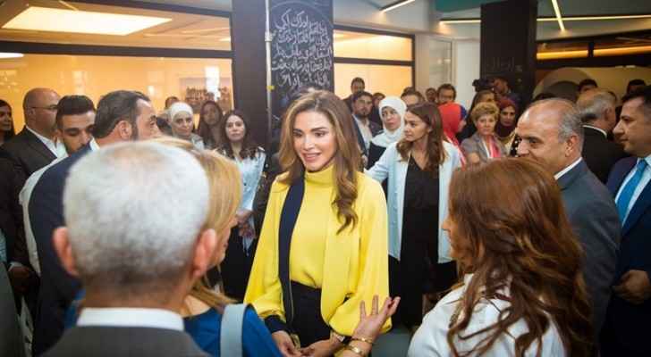 Queen Rania Al Abdullah officially launched the Edraak K-12 platform on Monday. (Queenrania.jo)