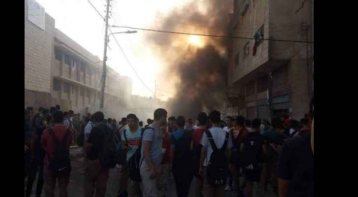 Tawjihi students riot in Zarqa (Abdallah Omar)