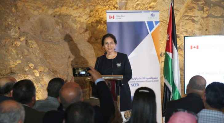 Minister of Energy, Hala Zawati, at the SEED project ceremony.