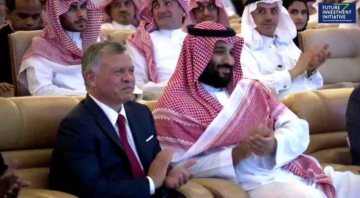 King Abdullah II with MBS in FII (Davos in the Desert)