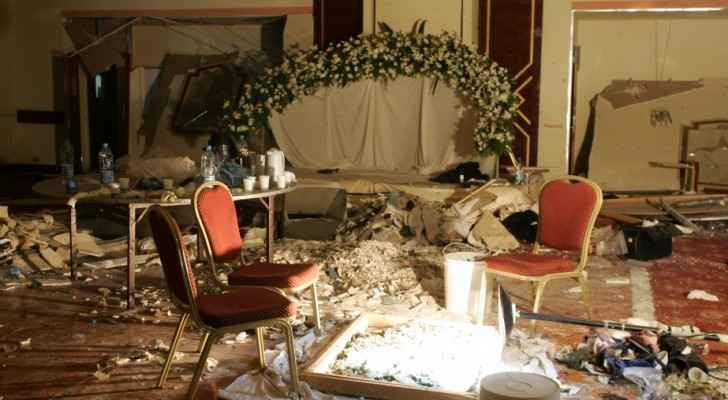 Debris lays strewn on the floor of a room being used by a wedding party following. (Public Radio International)