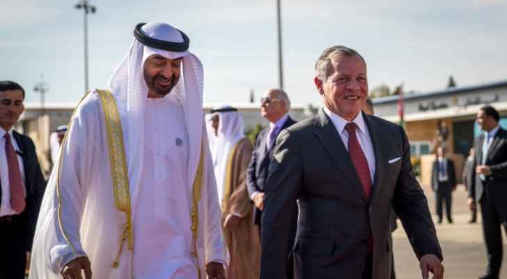 Crown Prince of Abu Dhabi arrives in Amman