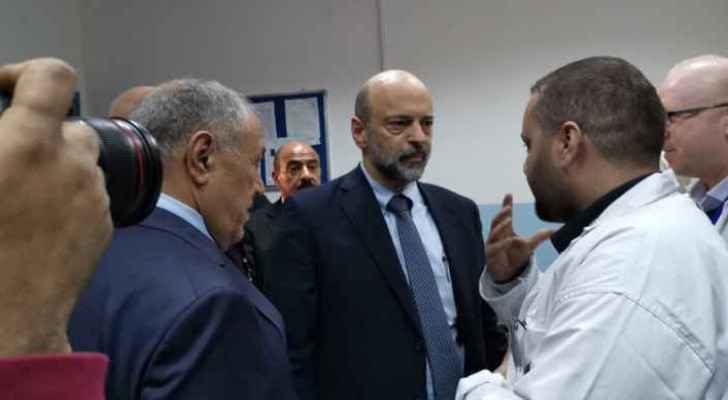 Razzaz visits Al-Bashir Hospital, checks on new ER department