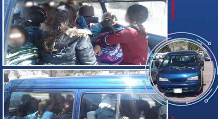 Minibus caught for overloading of passengers in Abdoun