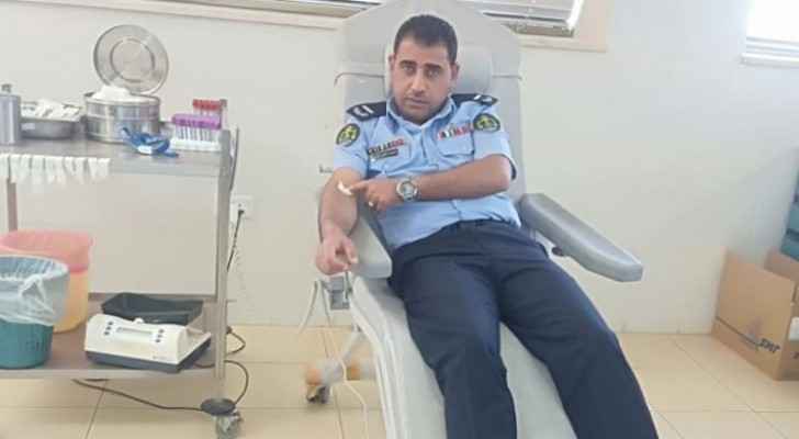 West Irbid PSD members donate blood to citizen’s sister after he appealed to them via 911