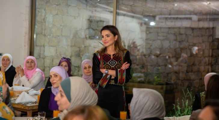 Photos: Queen Rania hosts iftar banquet for women in Ajloun