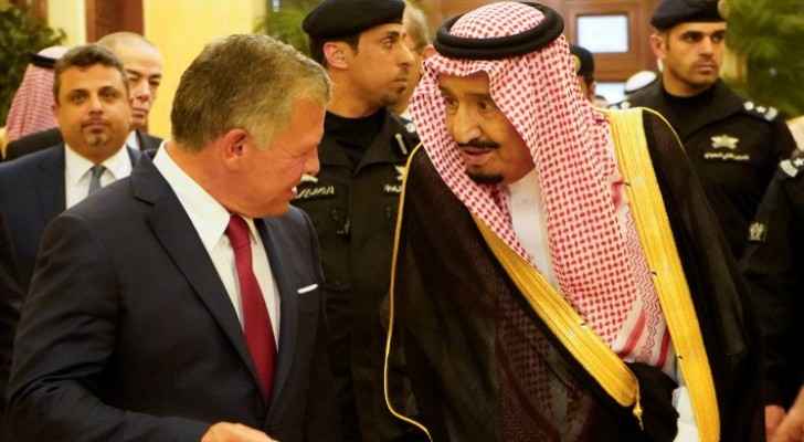 King Abdullah II and King Salman bin Abdulaziz