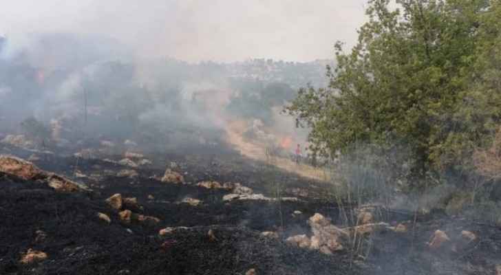 Dry grass fire breaks out in Ajloun
