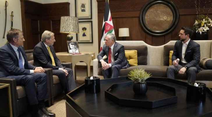 King meets EU commissioner for European neighbourhood policy and enlargement negotiations